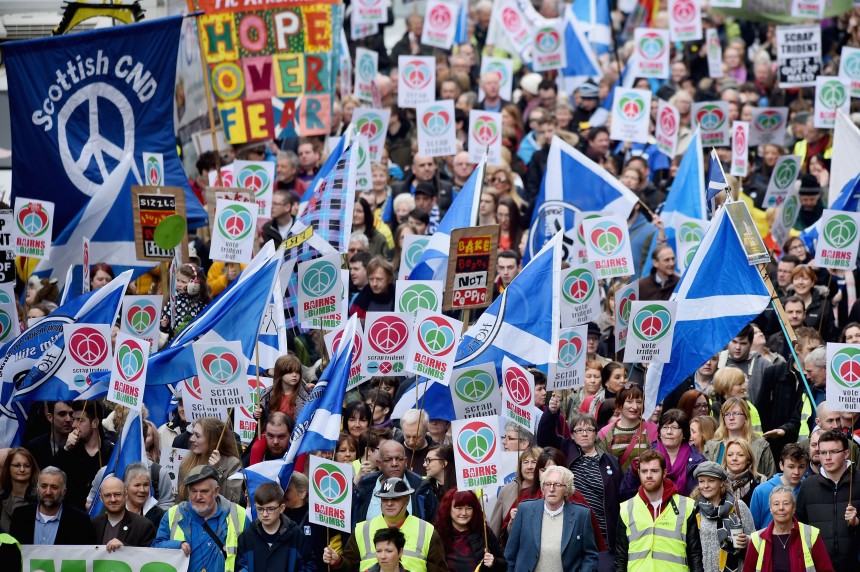 First Minister Nicola Sturgeon Attends CND Scotland Scrap Trident Rally