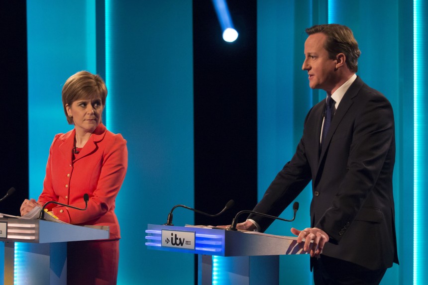 Seven Leaders Of Britain's Political Parties Join Televised Debate