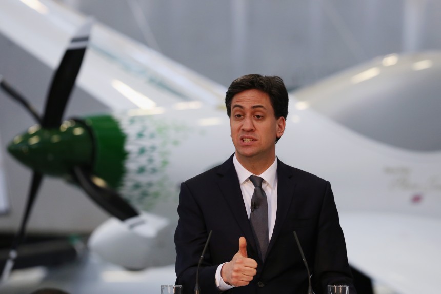 BRISTOL, UNITED KINGDOM - APRIL 07:  Labour leader Ed Miliband conducts a workplace Q&A session at the NCC, National Composite Centre on April 7, 2015 in Bristol, United Kingdom. Britain goes to the polls for a general election on May 7.  (Photo by Dan Kitwood/Getty Images)