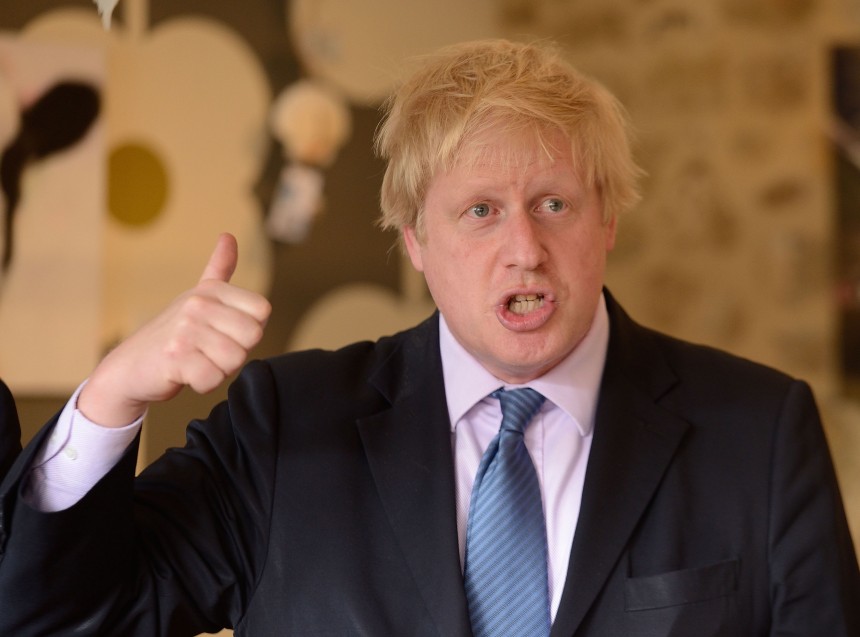 Conservative Party Candidate Boris Johnson Out On The Campaign Trail