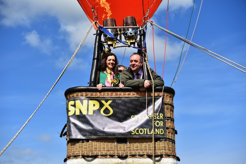 SNP Candidates Alex Salmond And Tasmina Ahmed-Sheikh Campaign Together