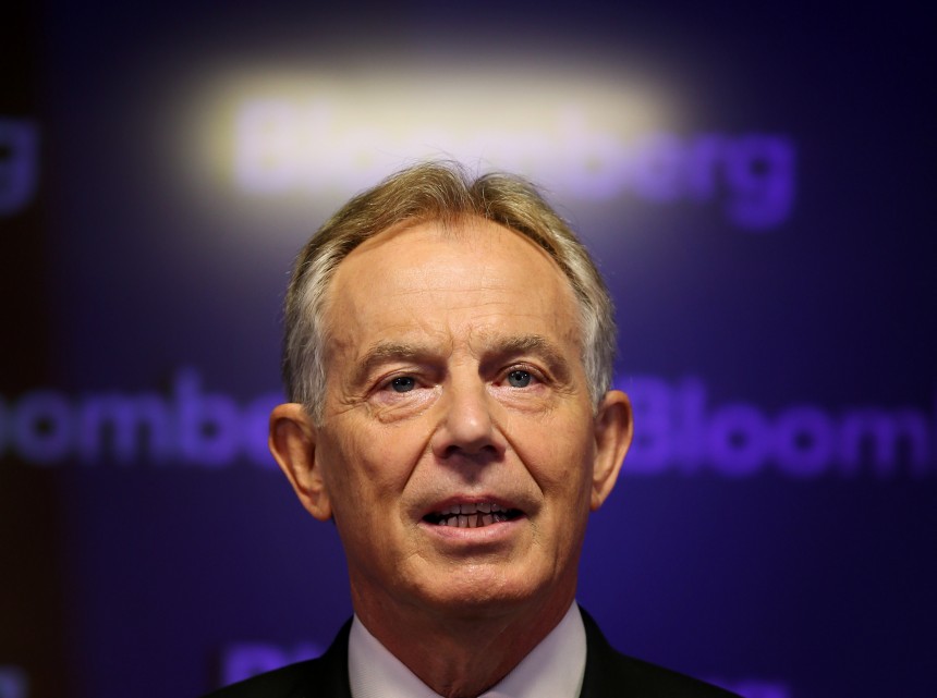 LONDON, ENGLAND - APRIL 23:  Former British Prime Minister Tony Blair speaks at Bloomberg on April 23, 2014 in London, England. In his speech to financial workers Mr Blair warned of the need for the west to focus on the threat of Islamic extremism.  (Photo by Peter Macdiarmid/Getty Images)